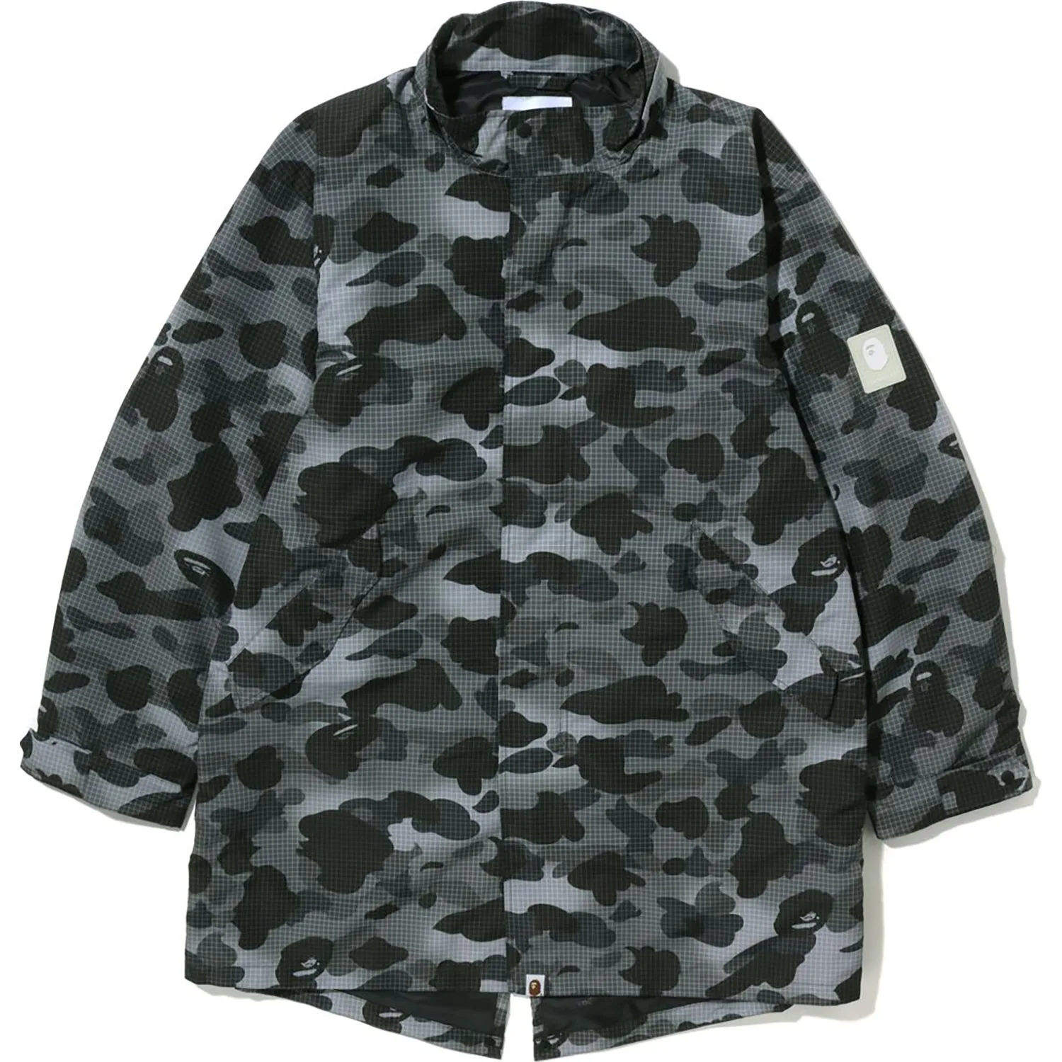 GRID CAMO RELAXED FIT FISH TAIL COAT MENS