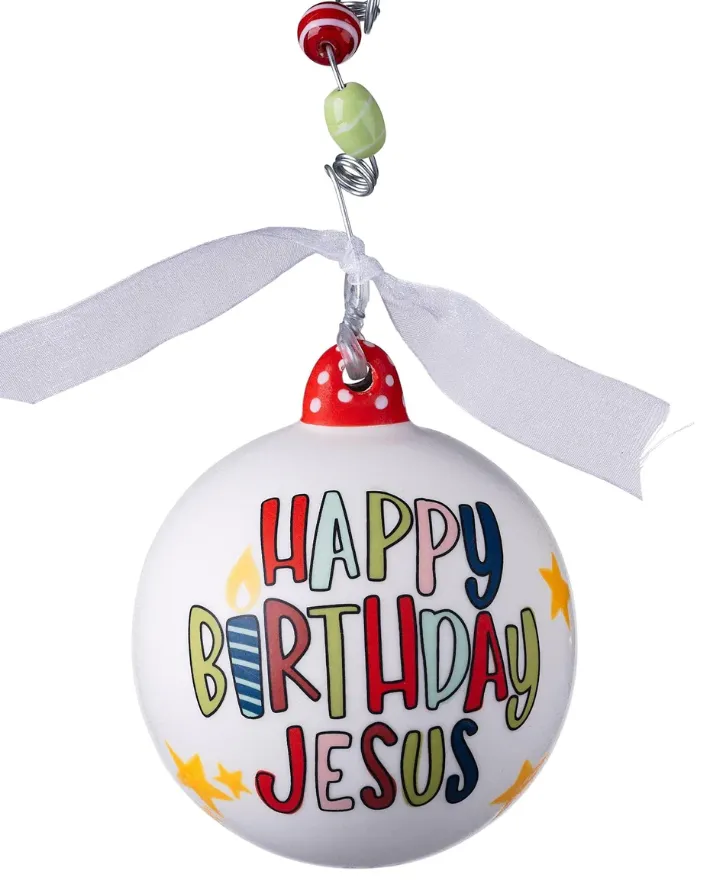 Happy Birthday Jesus Cupcake Ornament