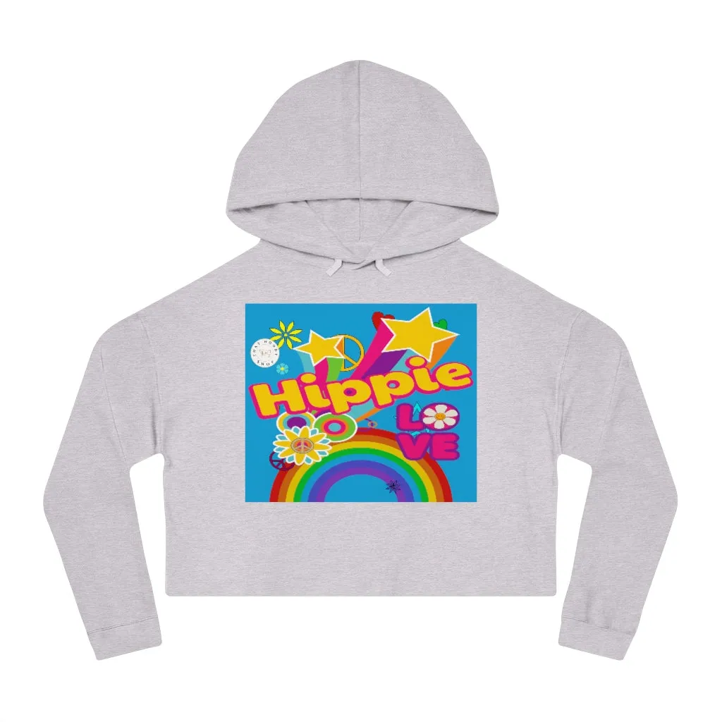 Hippie-Dippie Love Cropped Hoodie