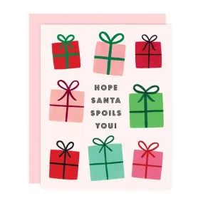 Hope Santa Spoils You Greeting Card