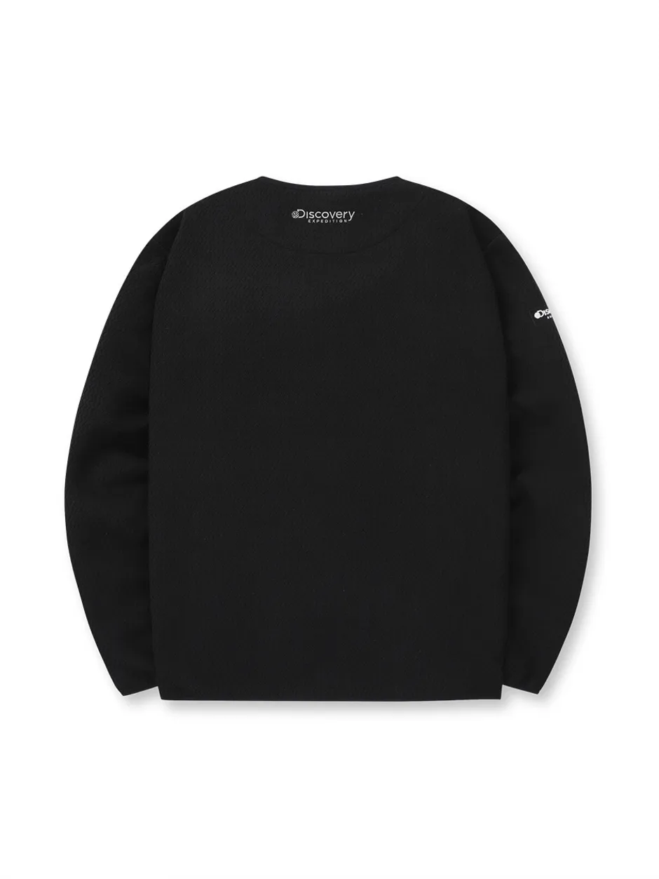 Jacqard Fleece Jacket Black