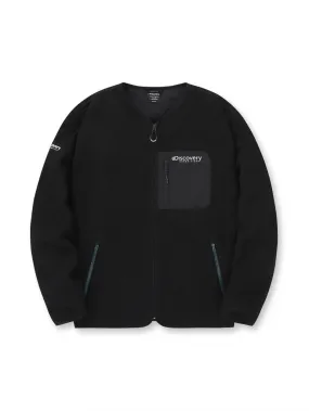 Jacqard Fleece Jacket Black