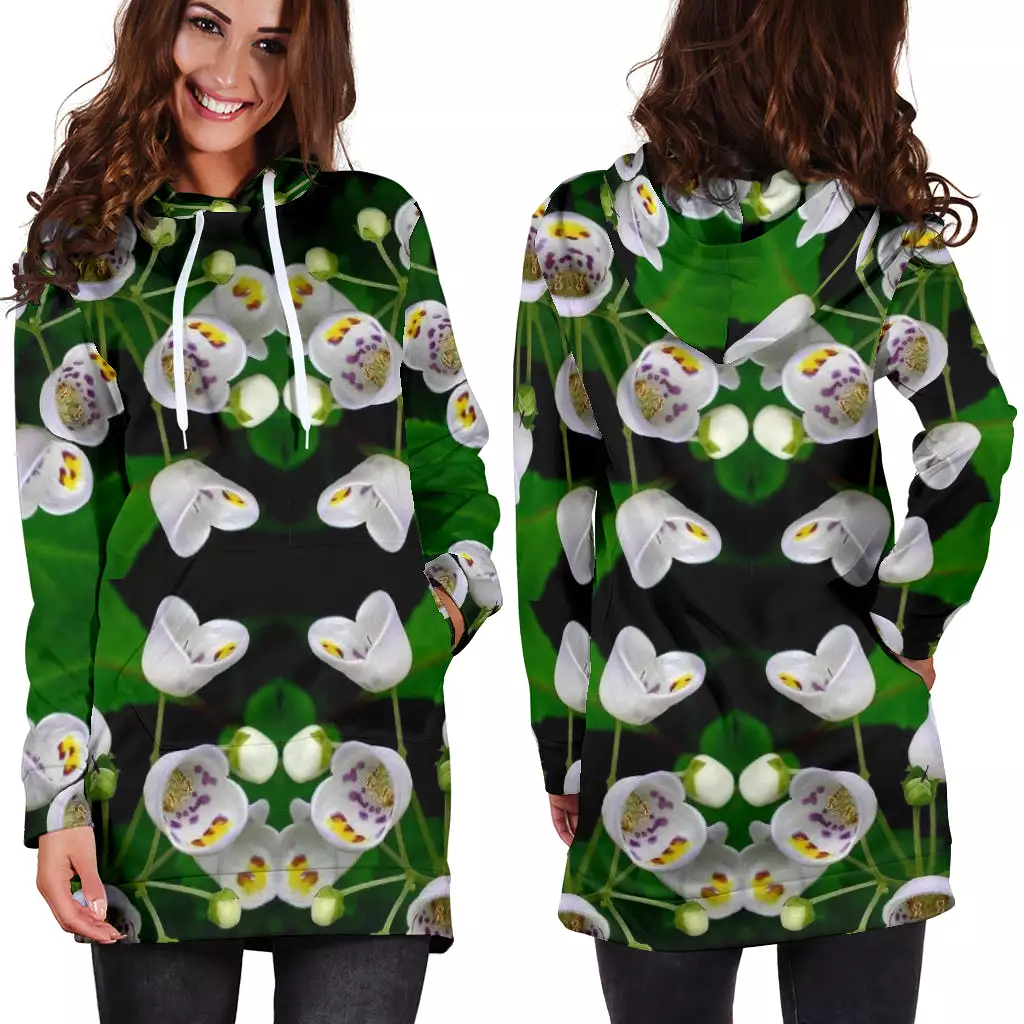 Jovellana Flower Woman Hoodie Dress