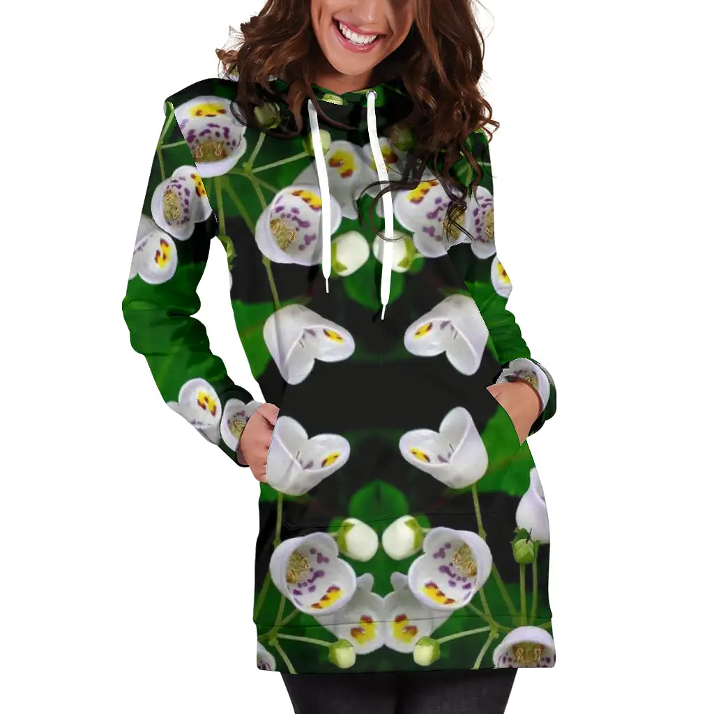 Jovellana Flower Woman Hoodie Dress