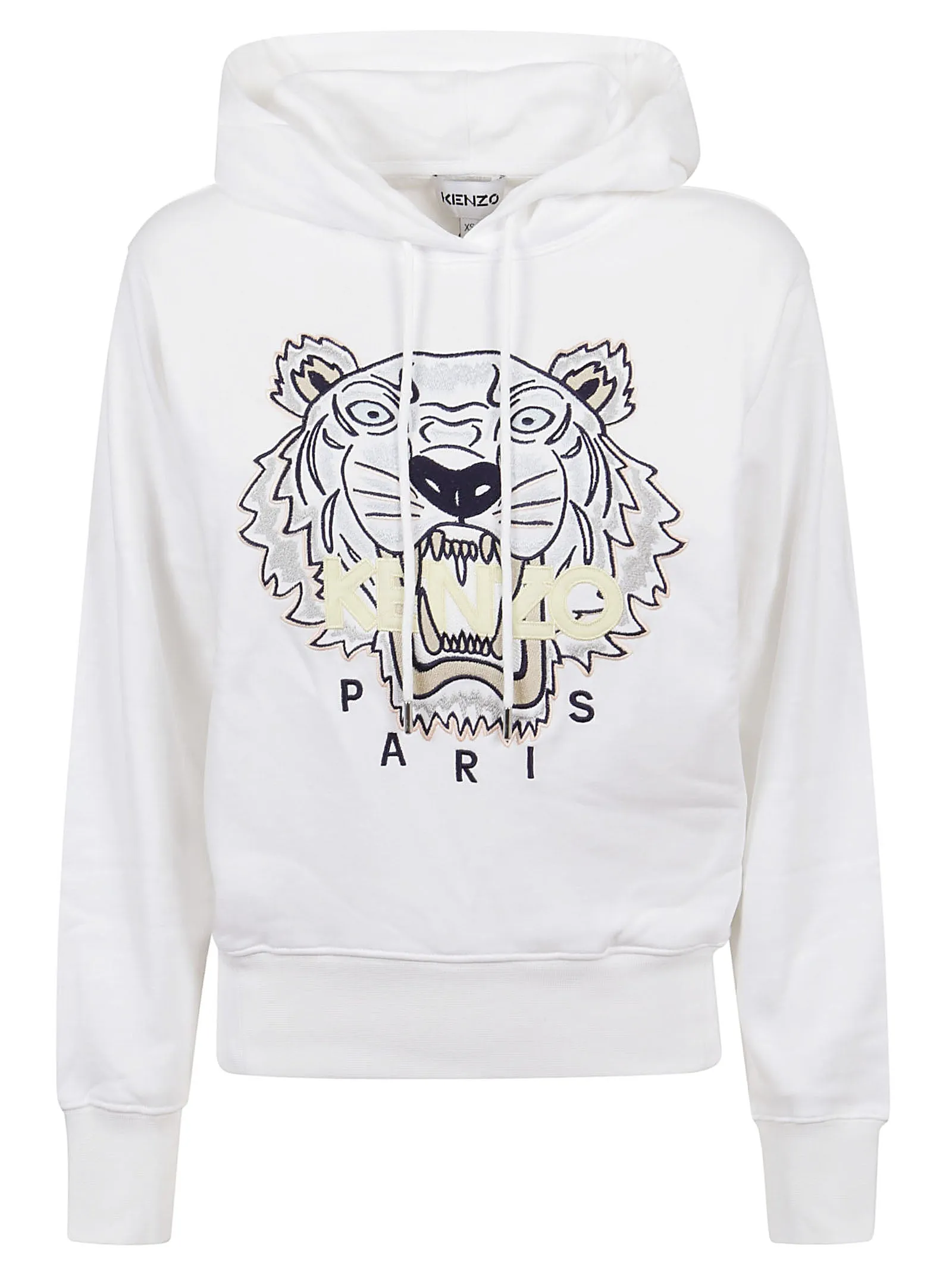 Kenzo Tiger Embroidered Drawstring Hoodie