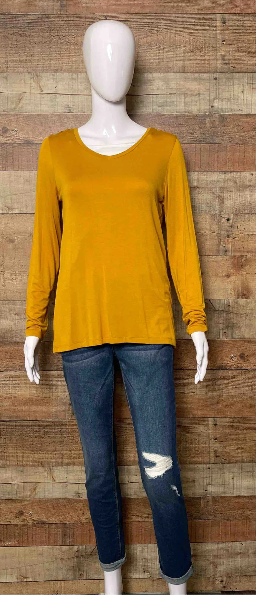 Long Sleeve V-Neck Top