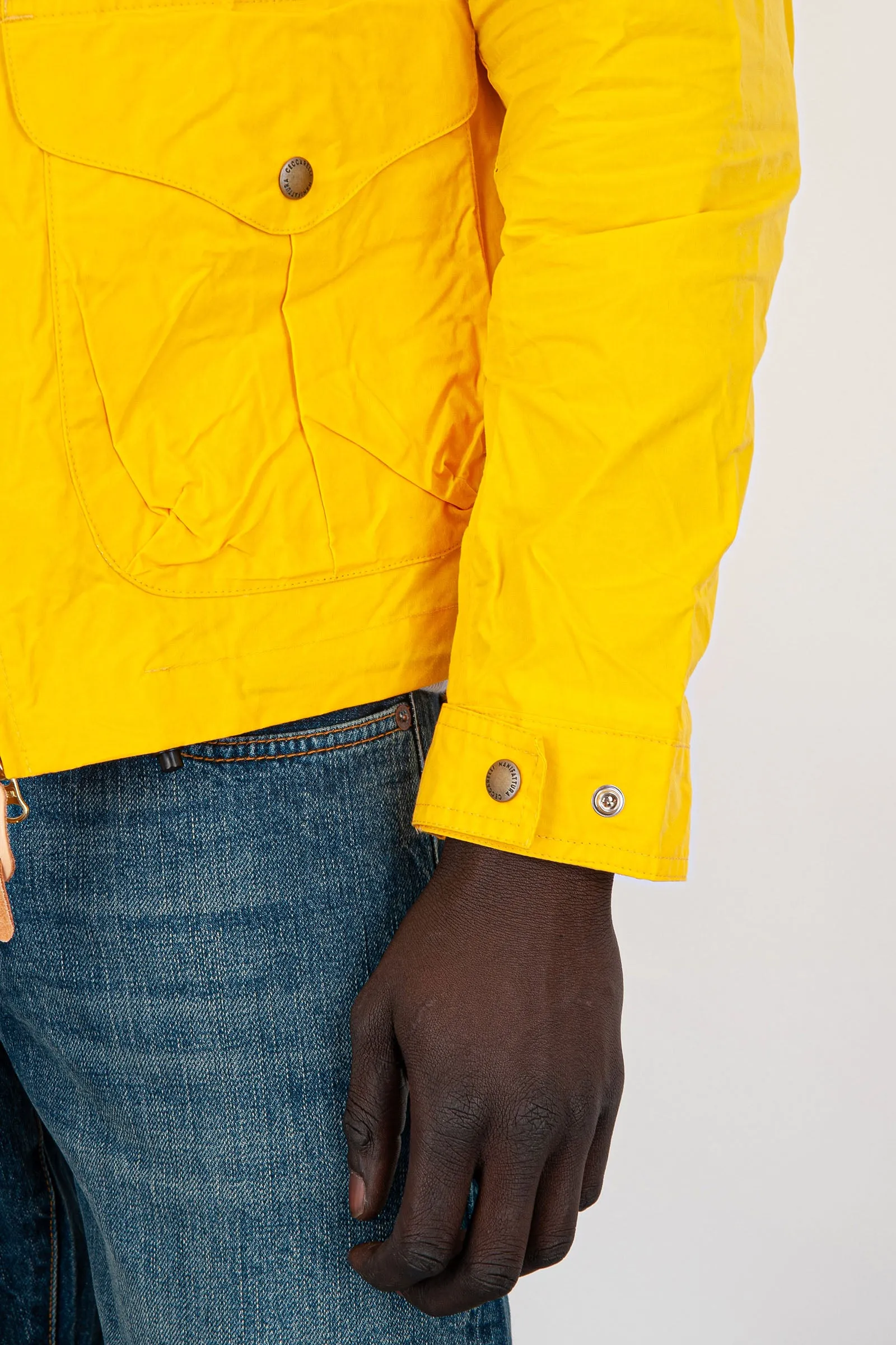 Manifattura Ceccarelli Blazer Coat With Hood Cotone Giallo