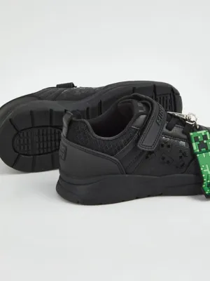 Minecraft Black Wide Fit School Shoes | School | George at ASDA