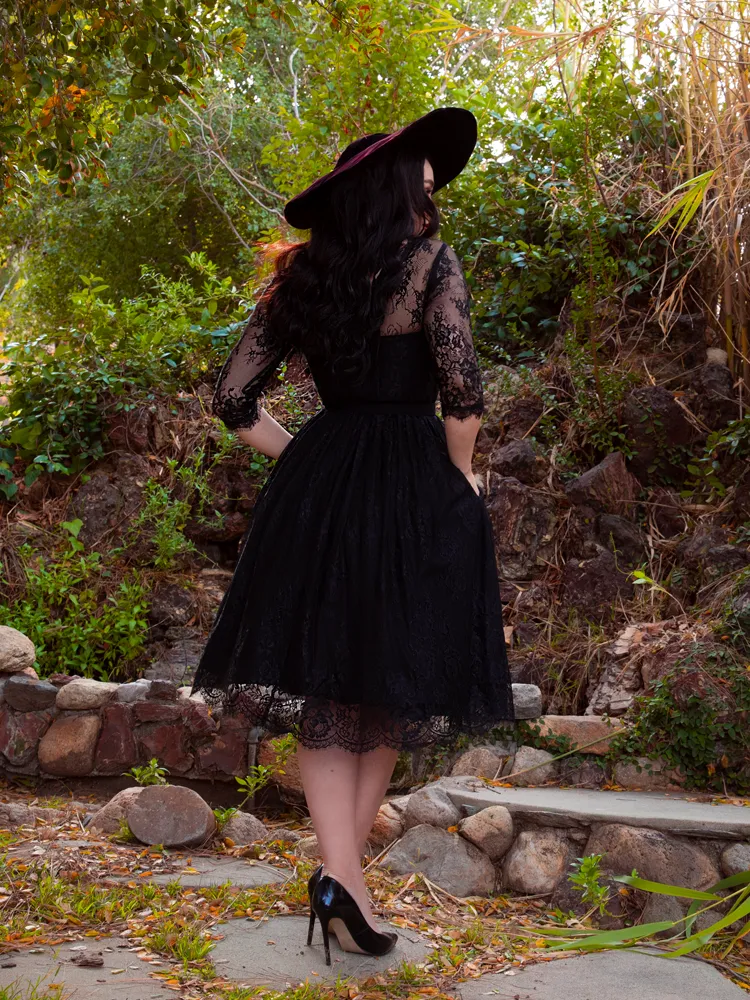 Mourning Dress in Black Lace