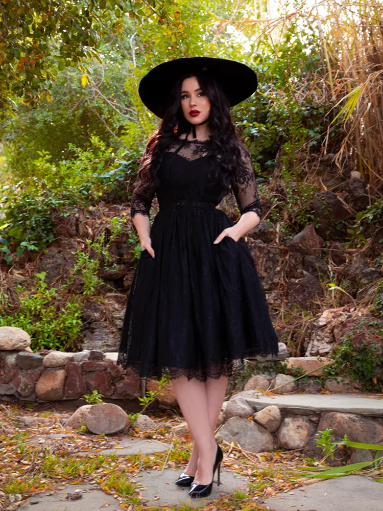 Mourning Dress in Black Lace