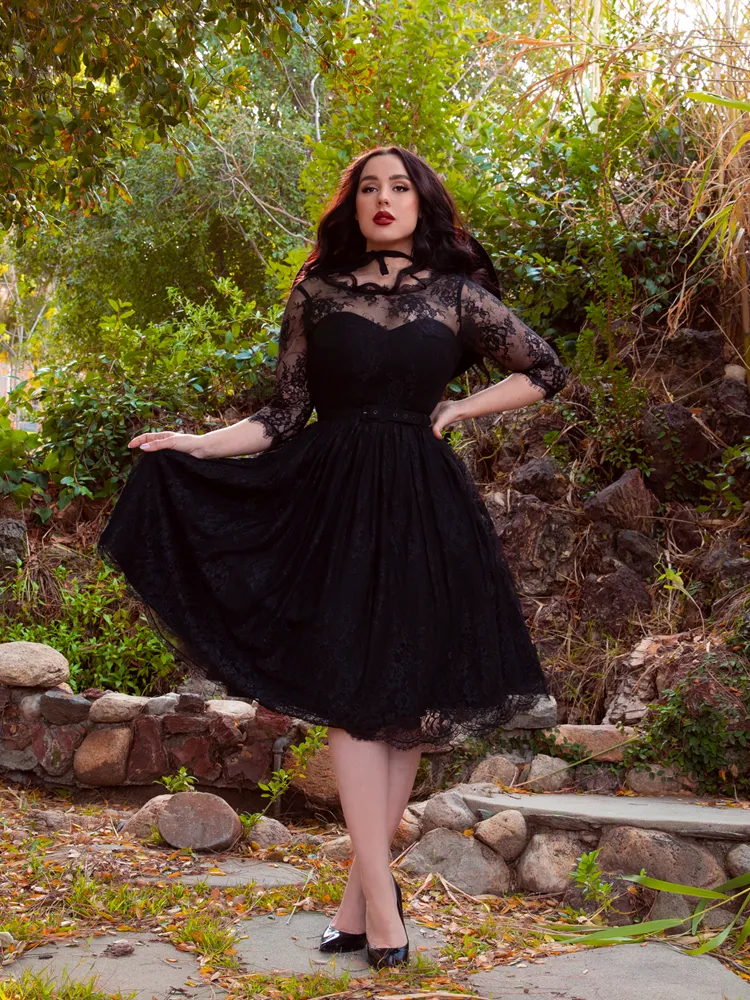 Mourning Dress in Black Lace