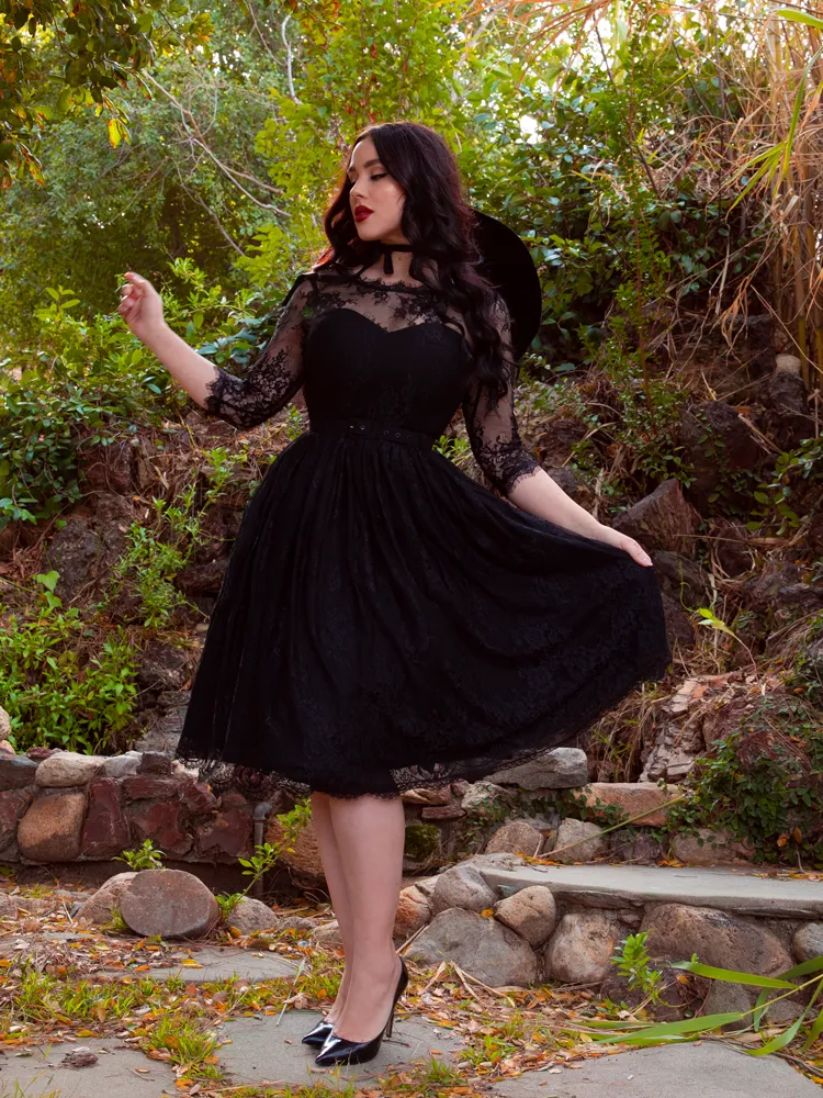 Mourning Dress in Black Lace