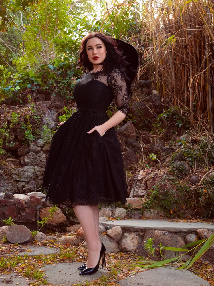 Mourning Dress in Black Lace