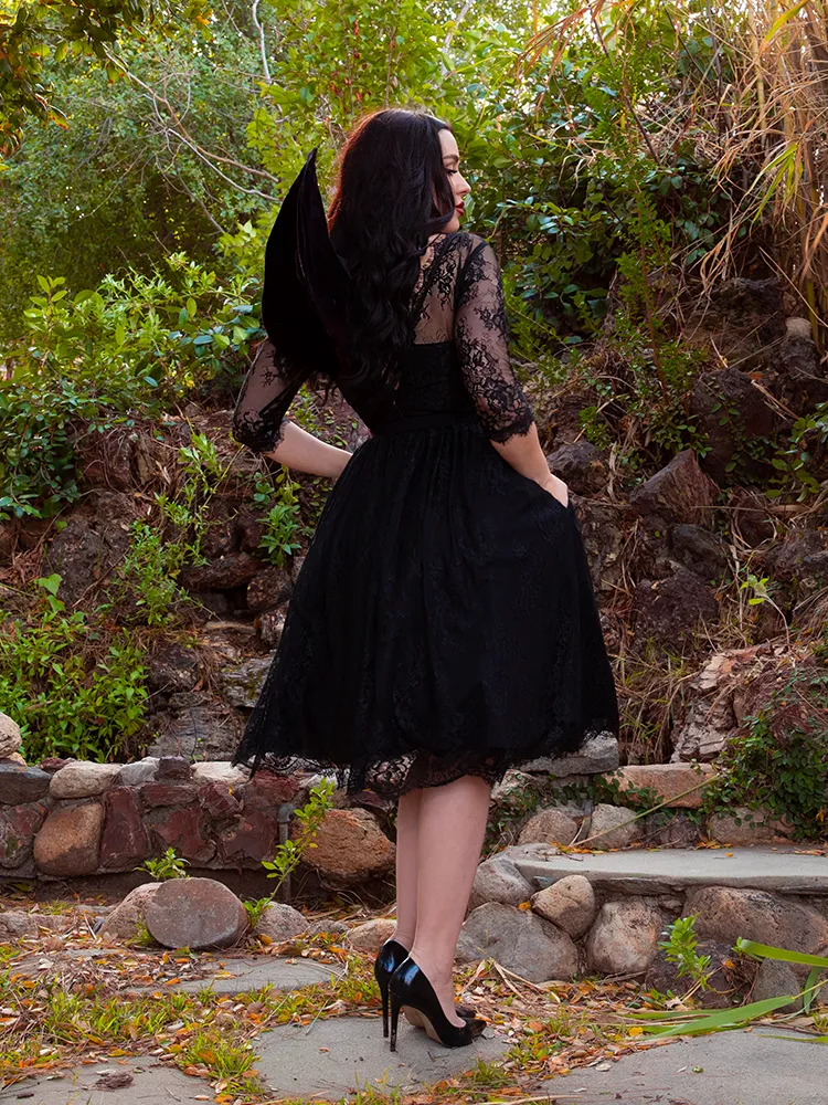 Mourning Dress in Black Lace