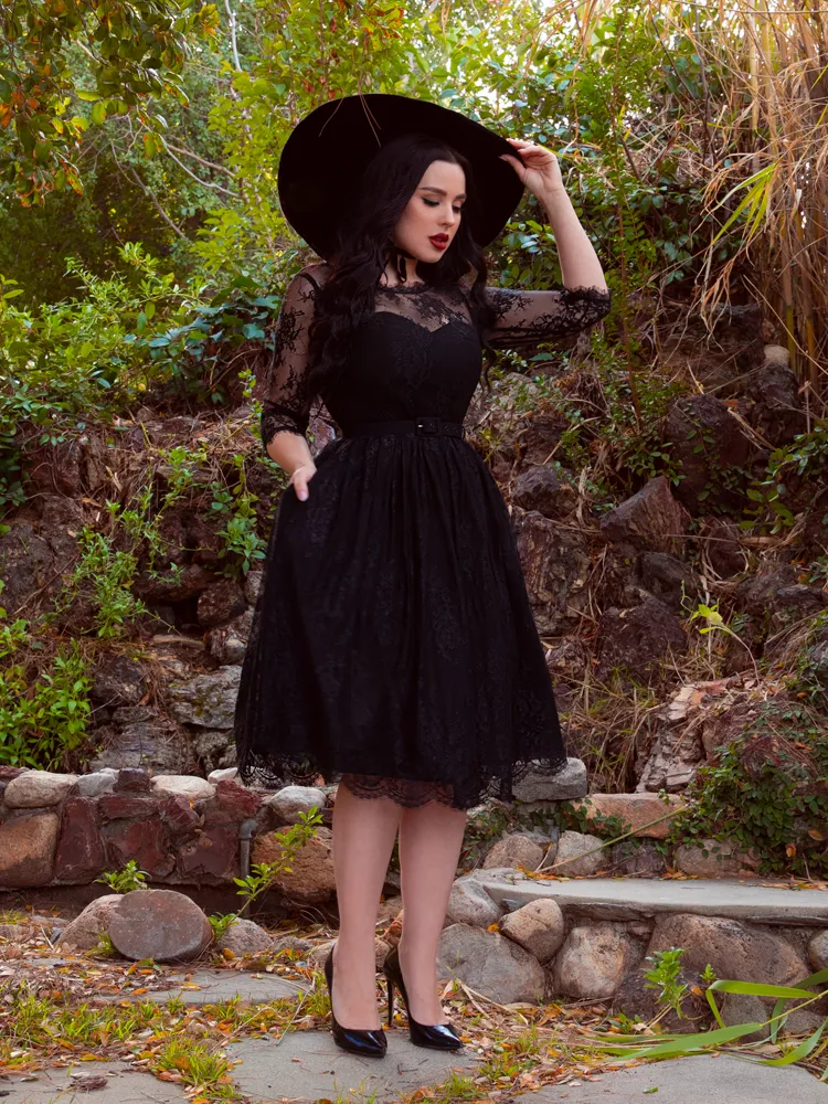 Mourning Dress in Black Lace