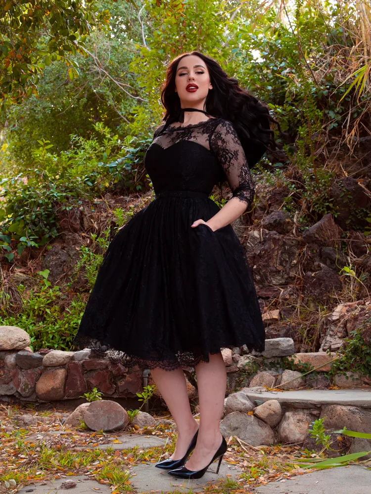 Mourning Dress in Black Lace