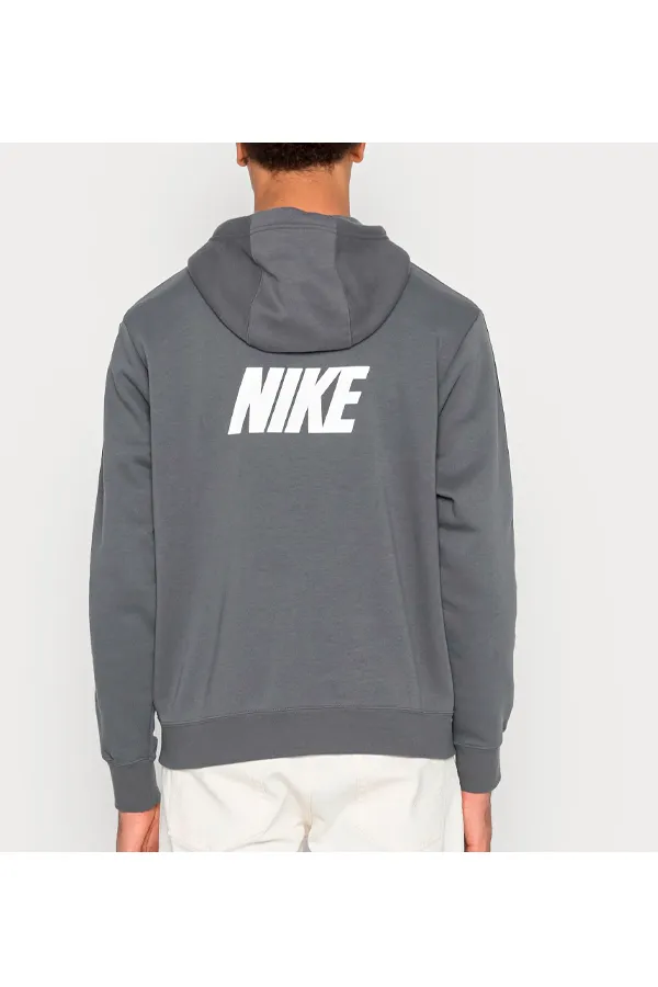 Nike Tape Logo Hoodie Grey