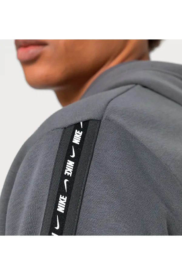 Nike Tape Logo Hoodie Grey