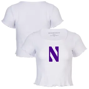 Northwestern Wildcats Women's White Baby Top T-Shirt