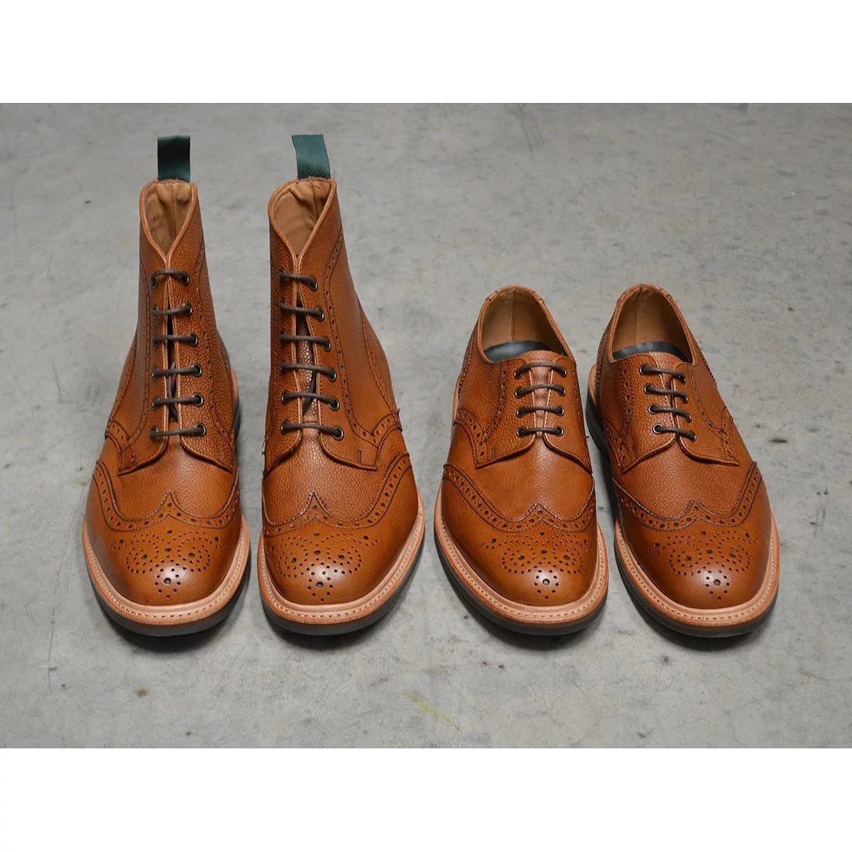 NPS HEATH Brogue Boots -Acorn Grain with Itshide Sole