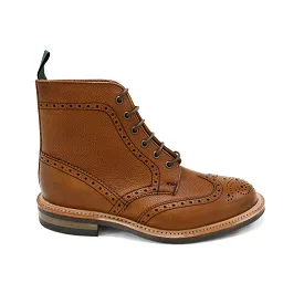 NPS HEATH Brogue Boots -Acorn Grain with Itshide Sole