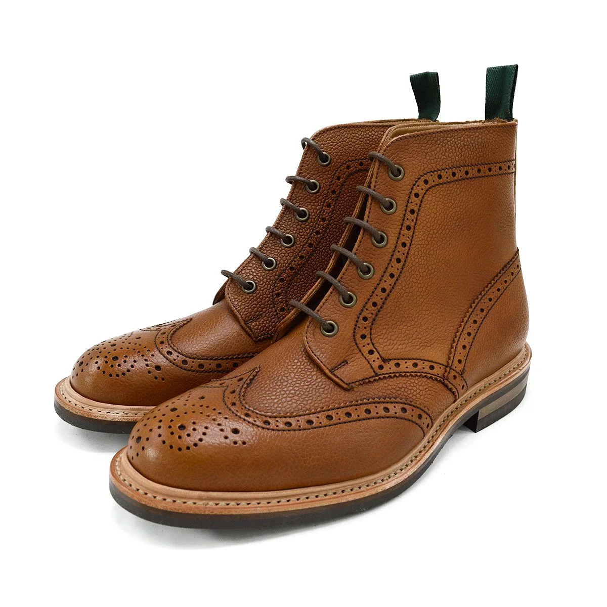 NPS HEATH Brogue Boots -Acorn Grain with Itshide Sole