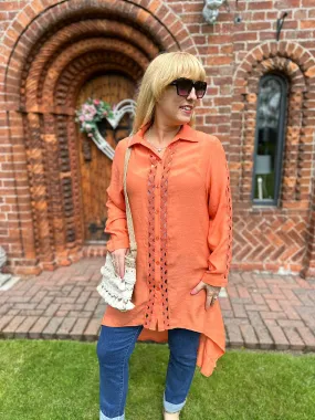 Orange Shirt Jacket Gia