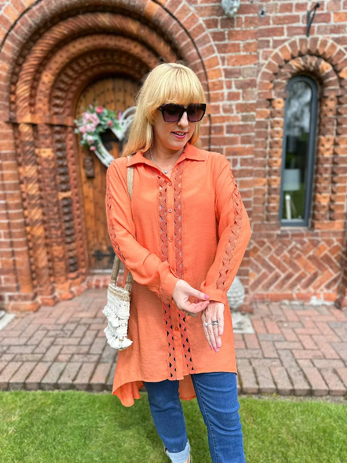 Orange Shirt Jacket Gia