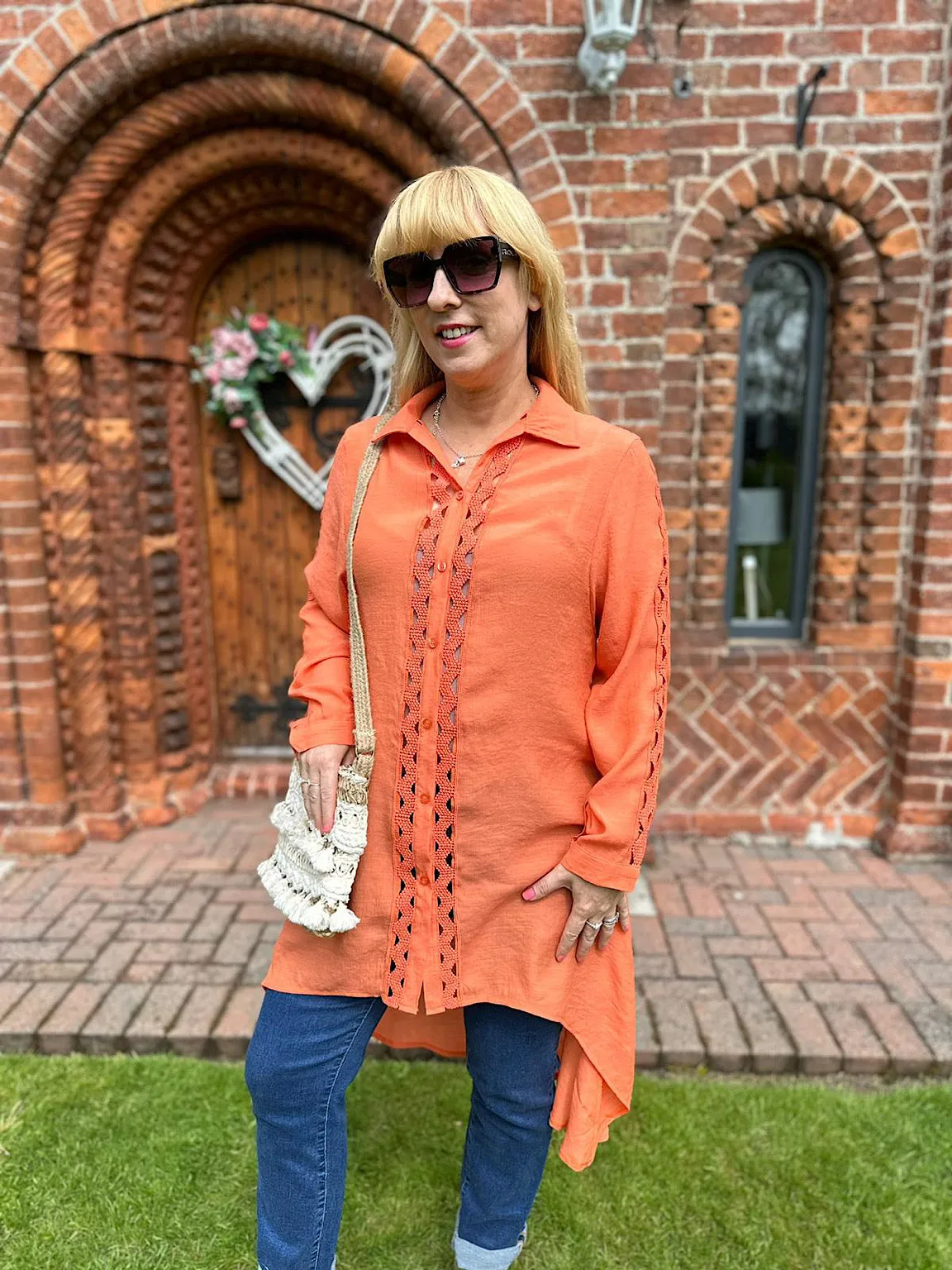 Orange Shirt Jacket Gia