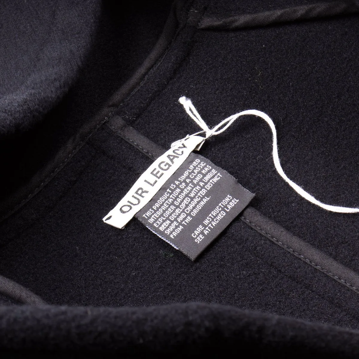 Our Legacy - Felt Duffle Coat - Black Cocoon Wool