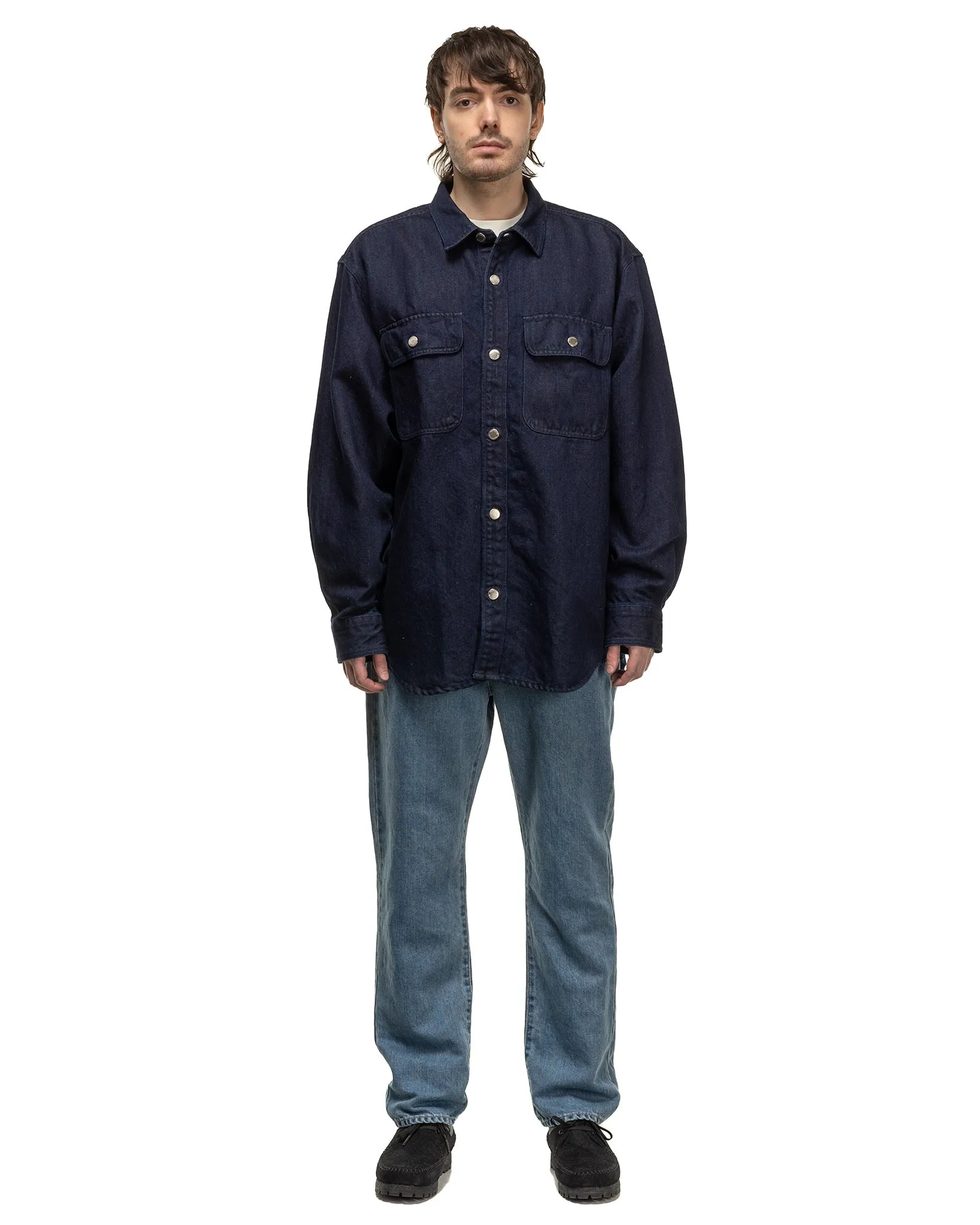 Oversized Shirt Jacket Indigo