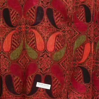 Paisley Pashmina Scarf Red/Black/Olive A02-12