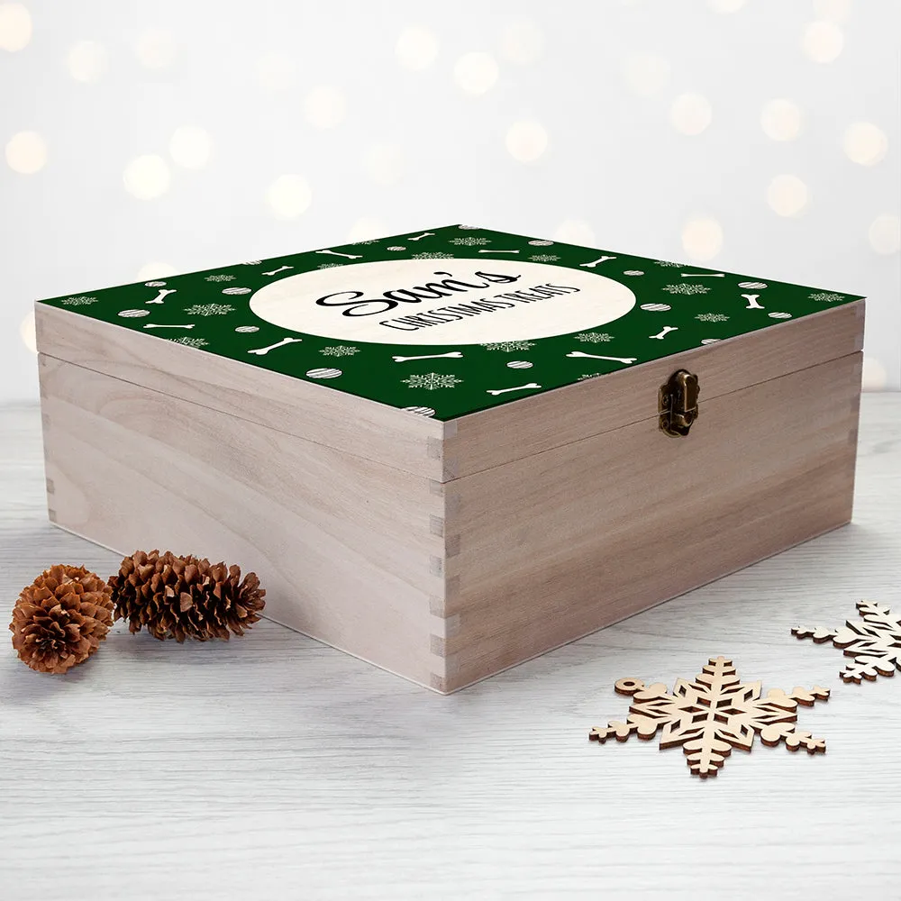 Personalised Dog Treats Christmas Box