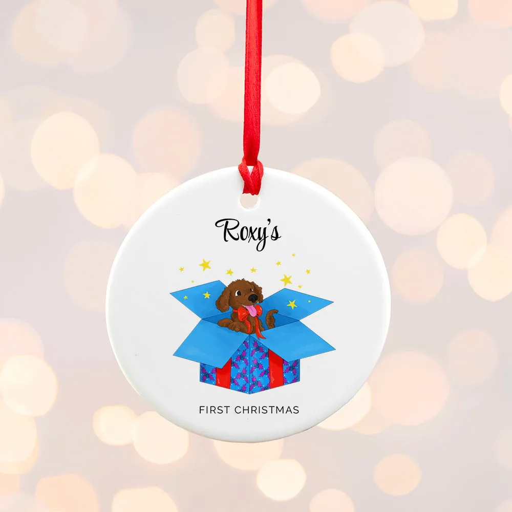 Personalised Dog's First Christmas Ornament