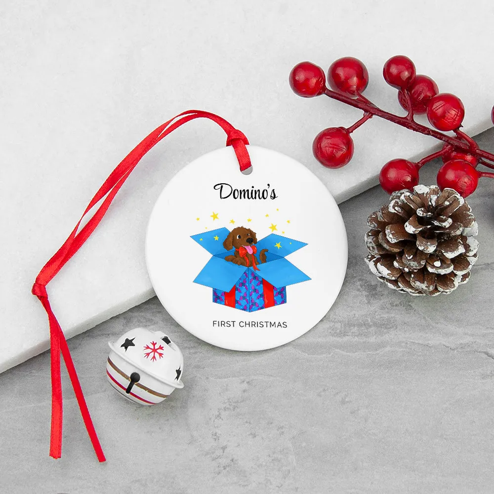 Personalised Dog's First Christmas Ornament