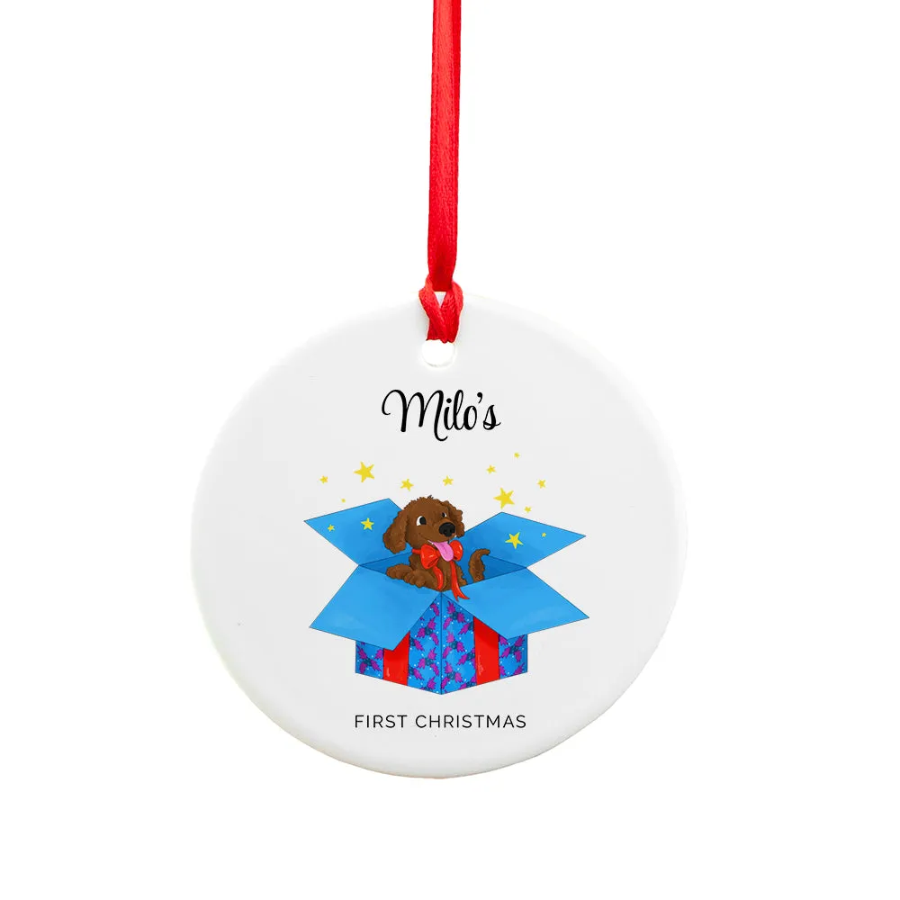 Personalised Dog's First Christmas Ornament