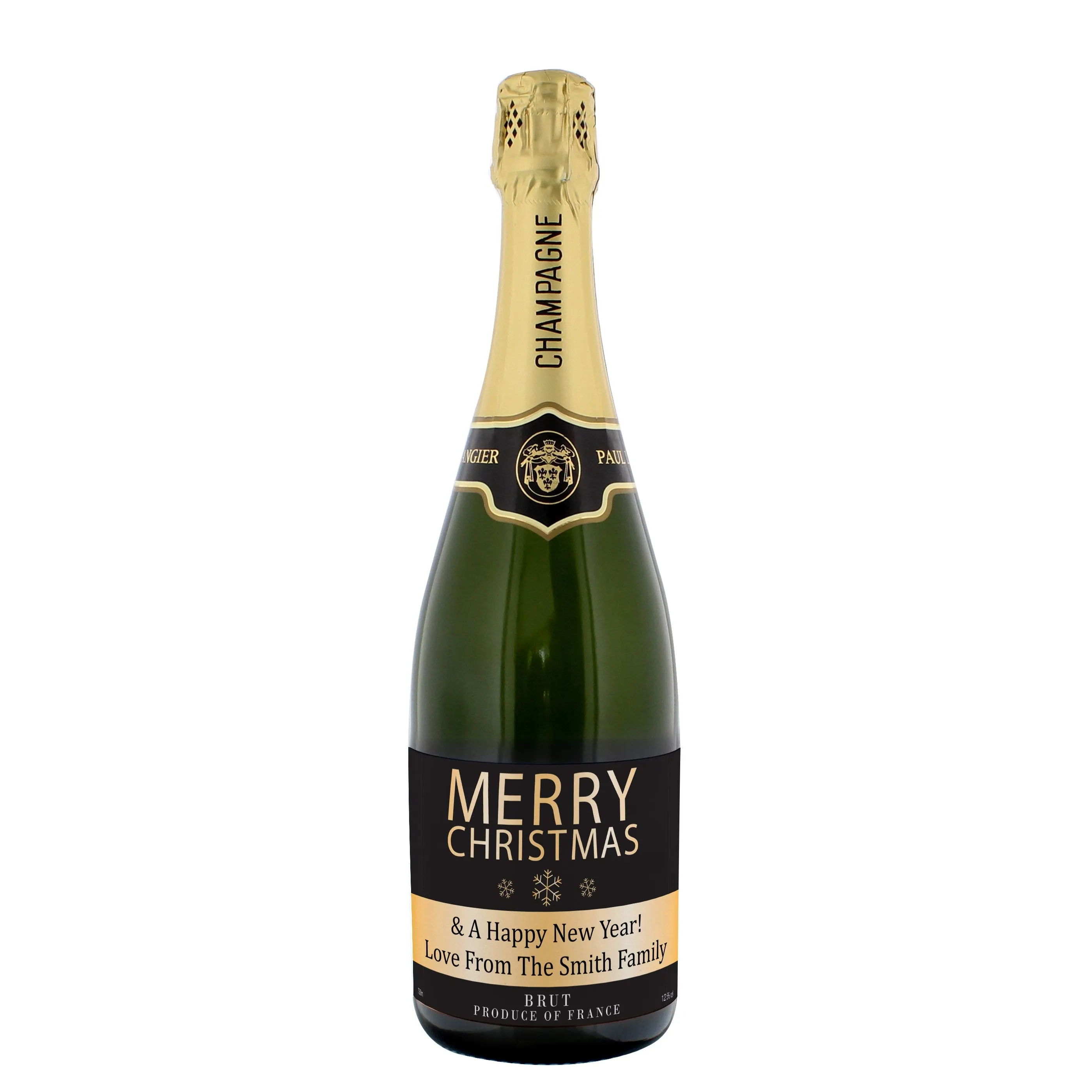 Personalised Merry Christmas Champagne