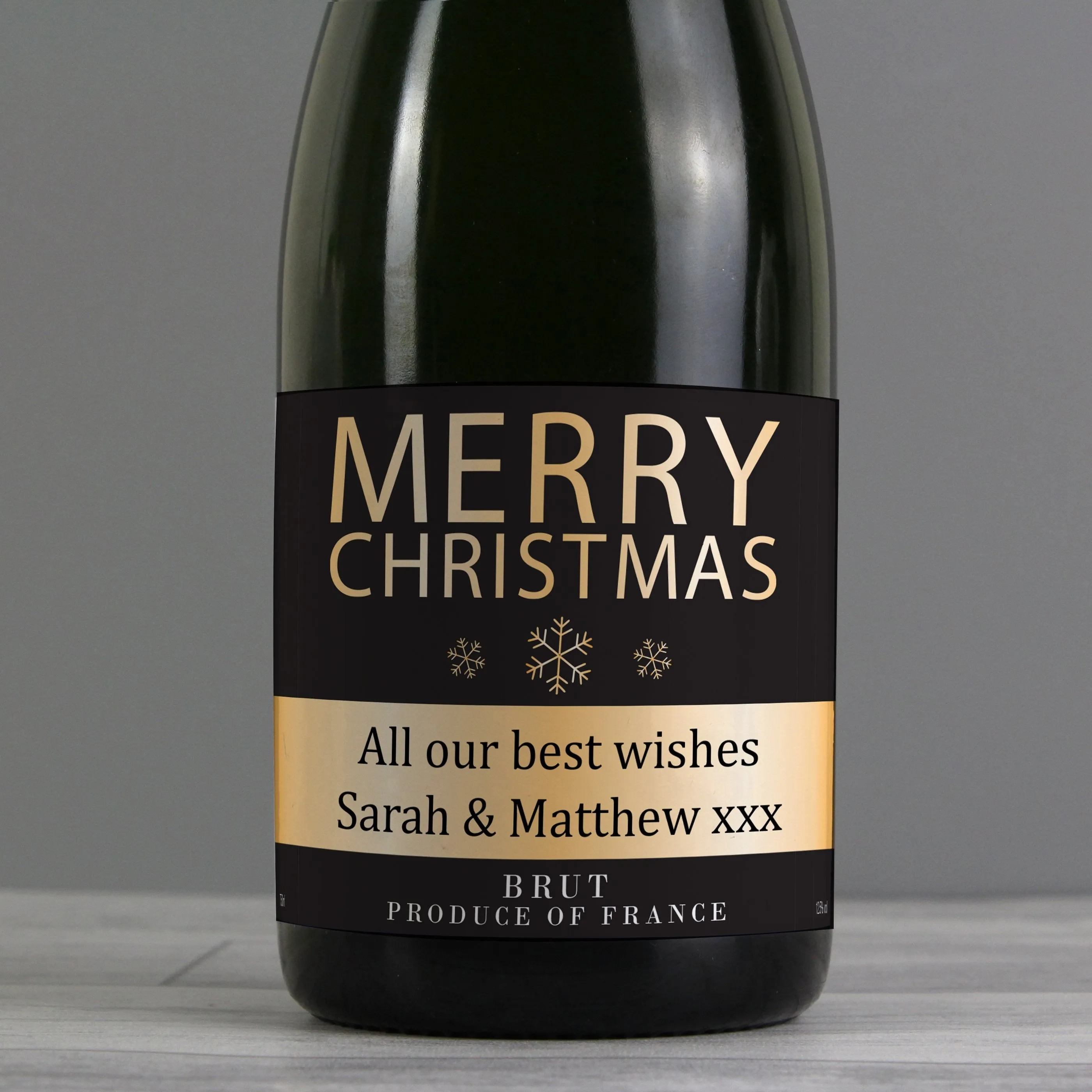 Personalised Merry Christmas Champagne