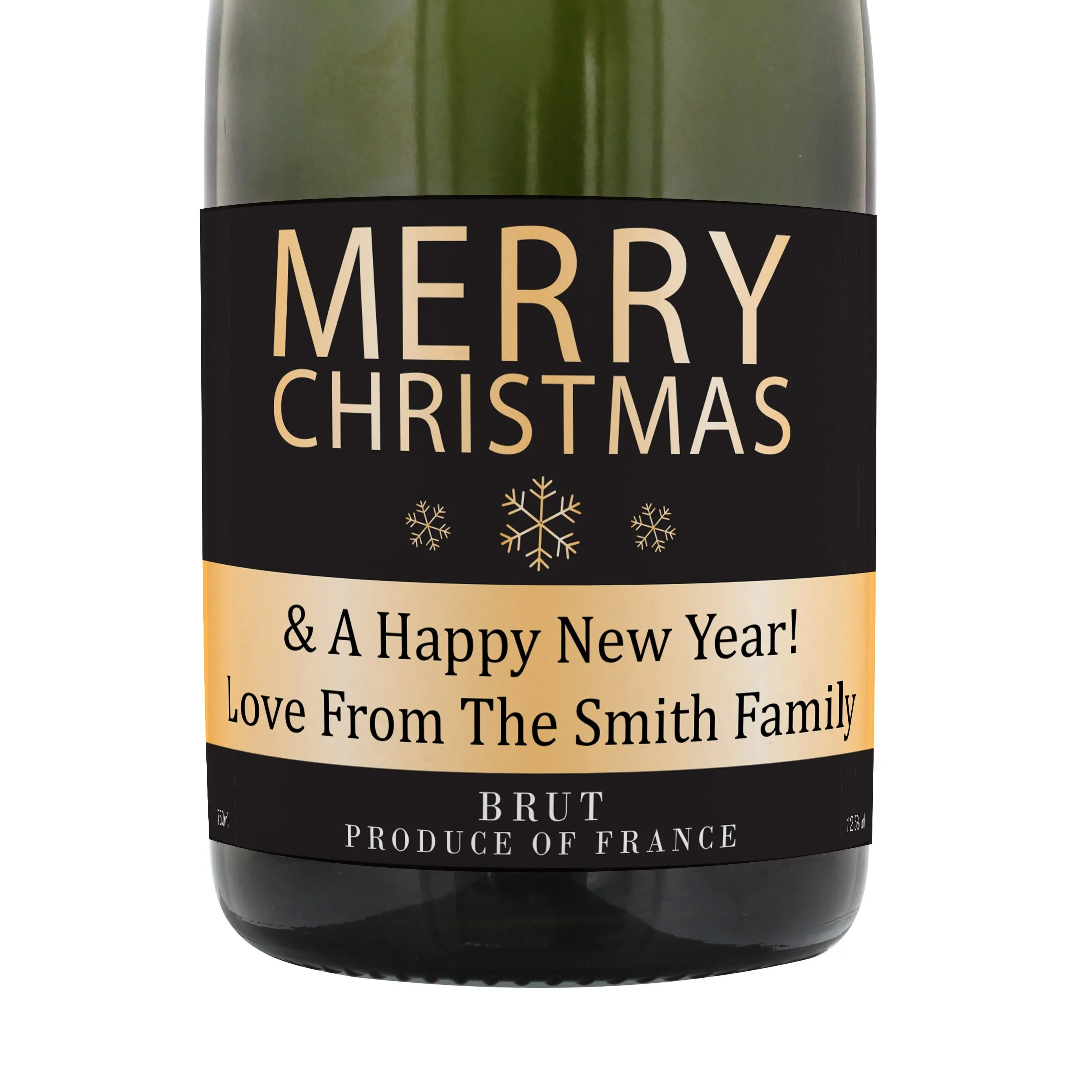 Personalised Merry Christmas Champagne