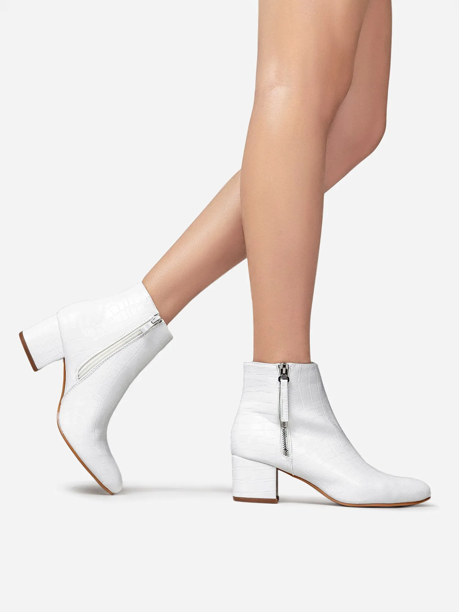 Pointed Toe Zip Ankle Boots