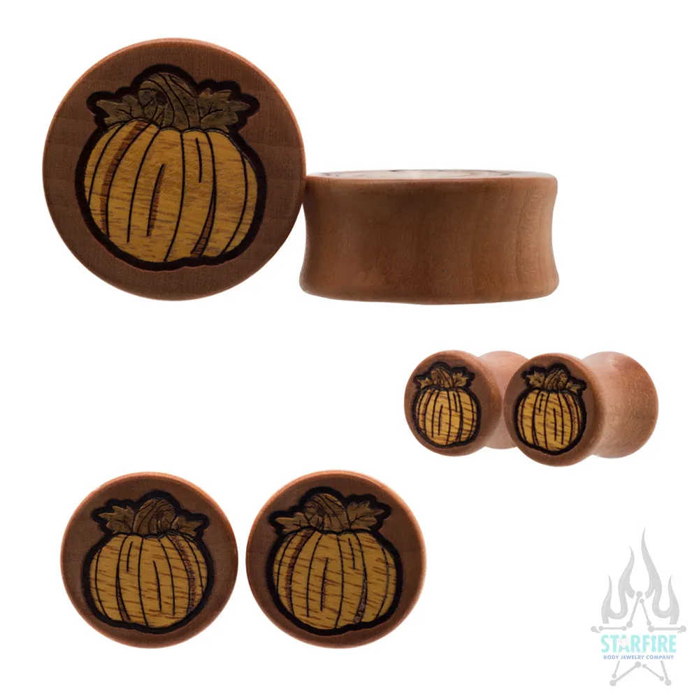 Pumpkin Wood Inlay Plugs