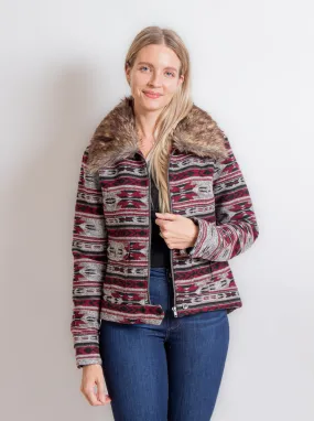 Red Aztec Blanket Jacket