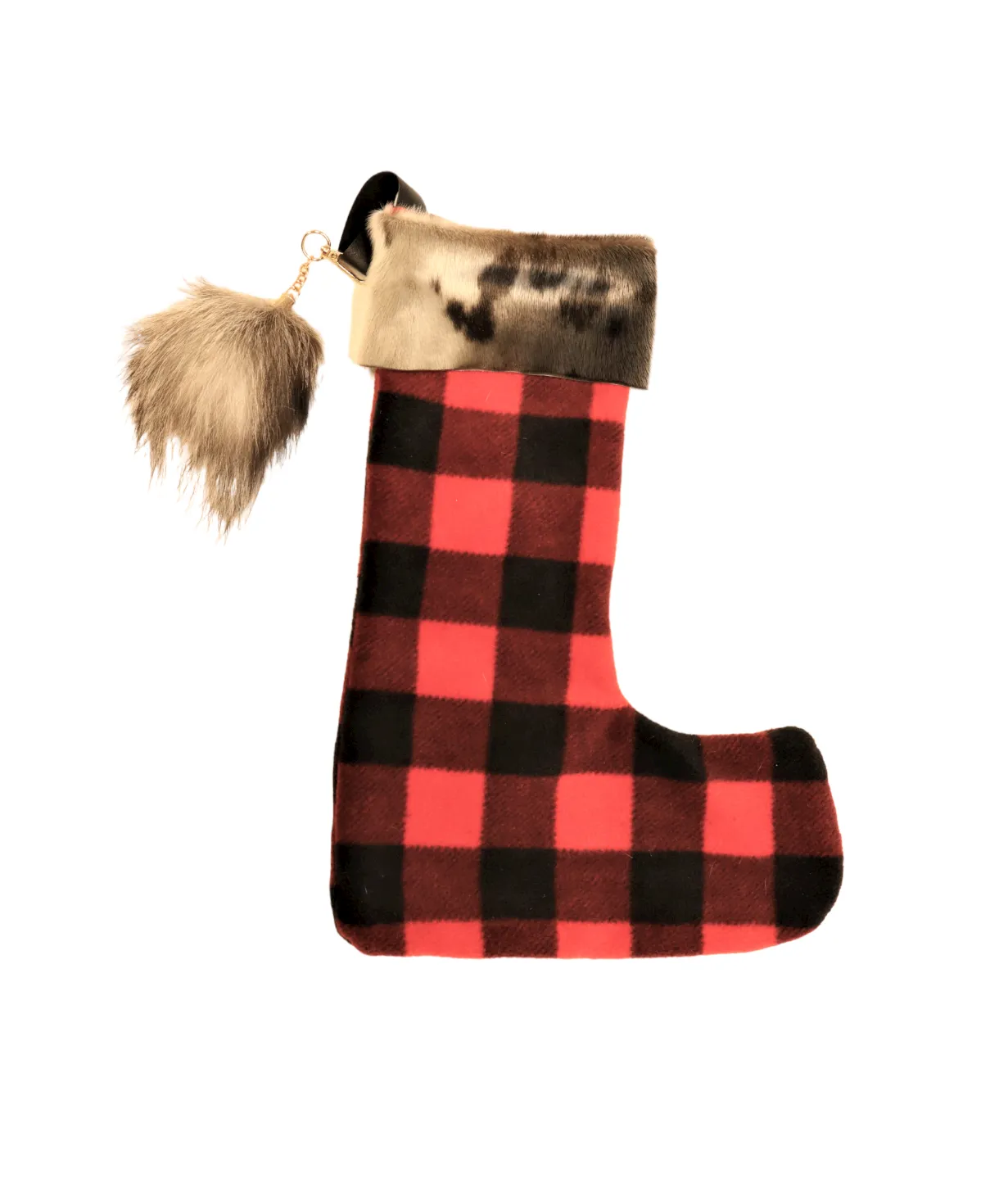 Seal Trim Christmas Stocking