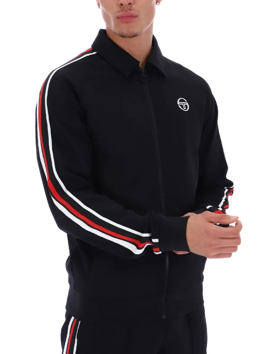 Sergio Tacchini Renshaw Tape Track Jacket Black