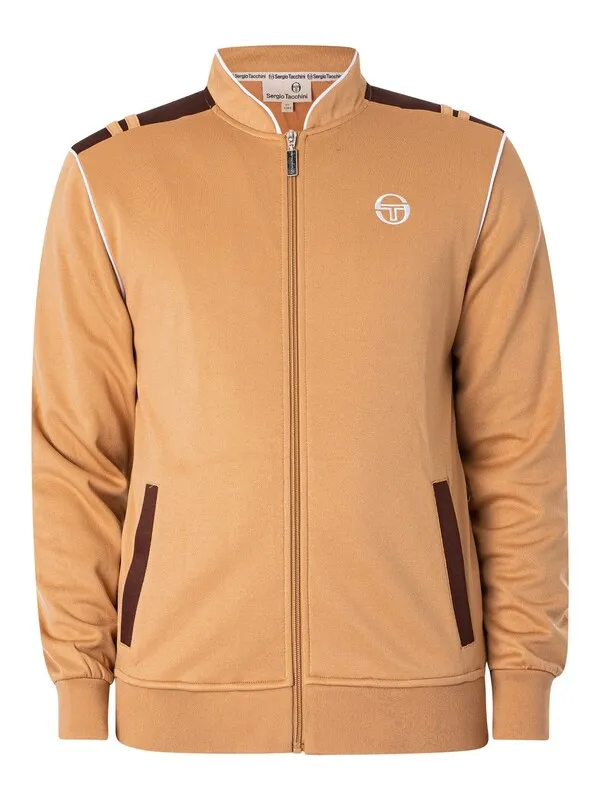 Sergio Tacchini Sammy Track Jacket - Tan/French Roast/White