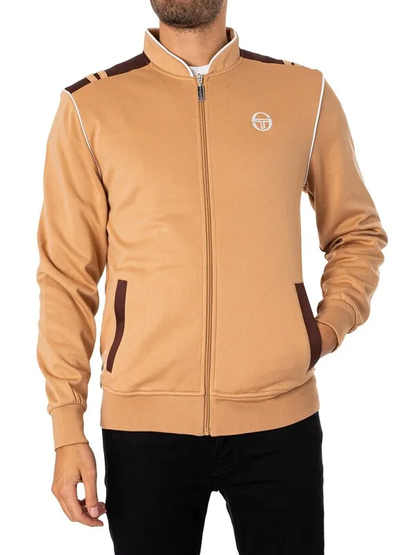 Sergio Tacchini Sammy Track Jacket - Tan/French Roast/White