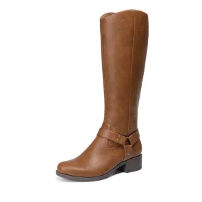 Side Zipper Buckle Riding Boots