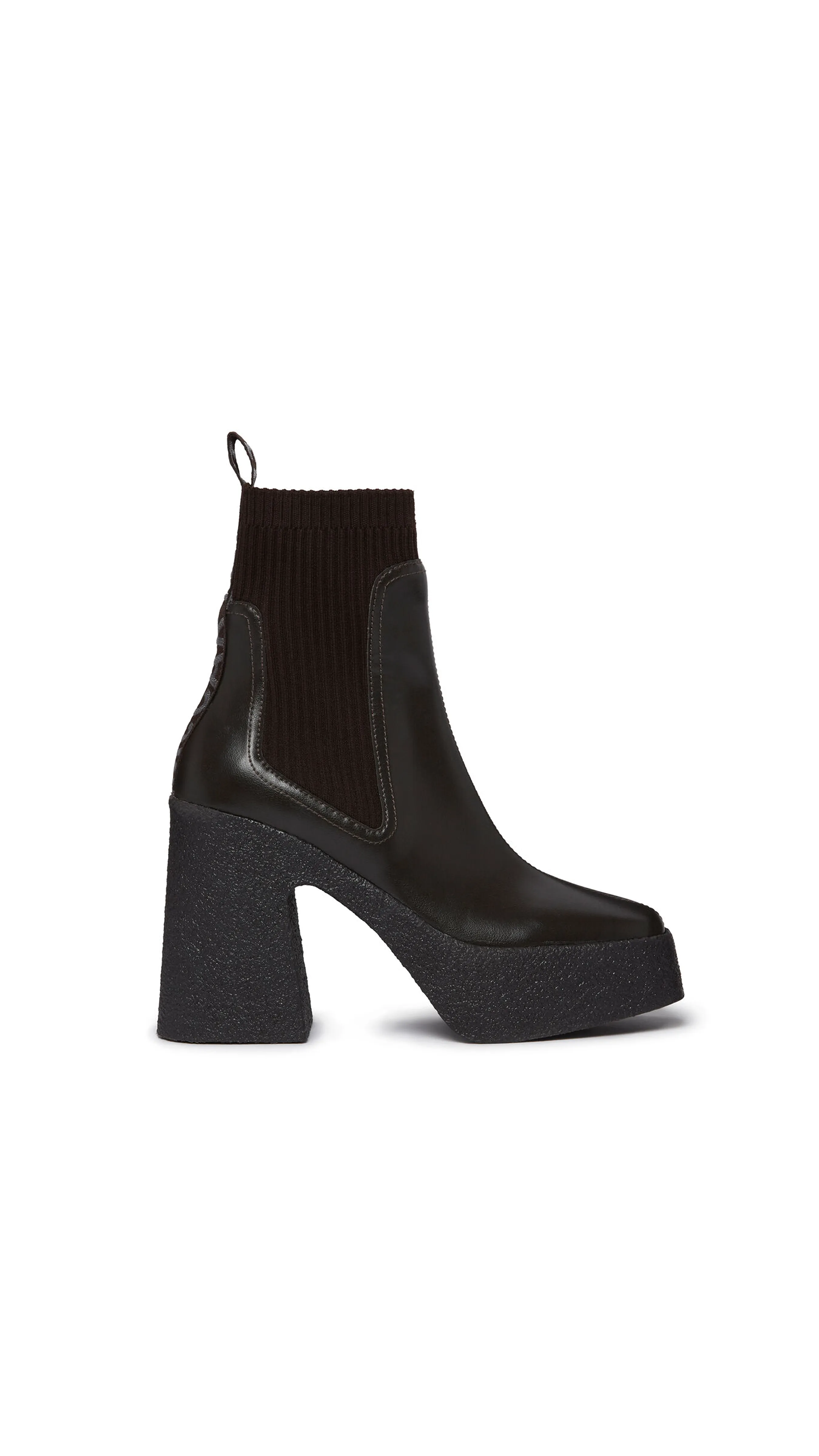 Skyla Heeled Sock Boots - Black