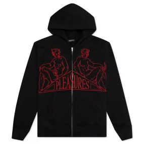 Squeeze Zip Up Hoodie - Black