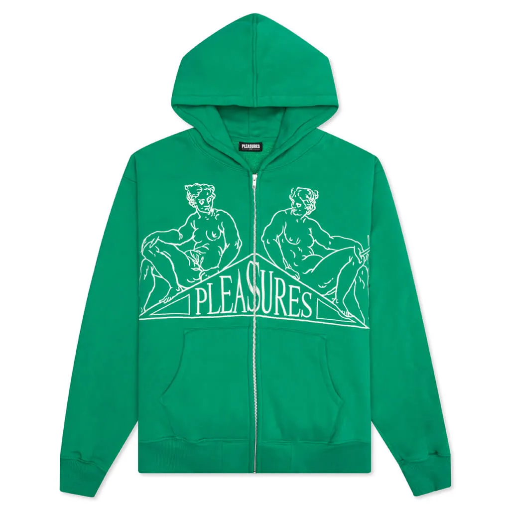 Squeeze Zip Up Hoodie - Green